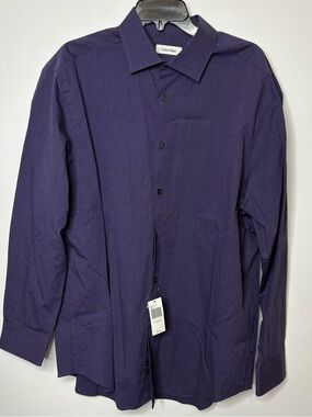 Calvin Klein Purple Long Sleeve Dress Shirt